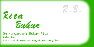 rita bukur business card